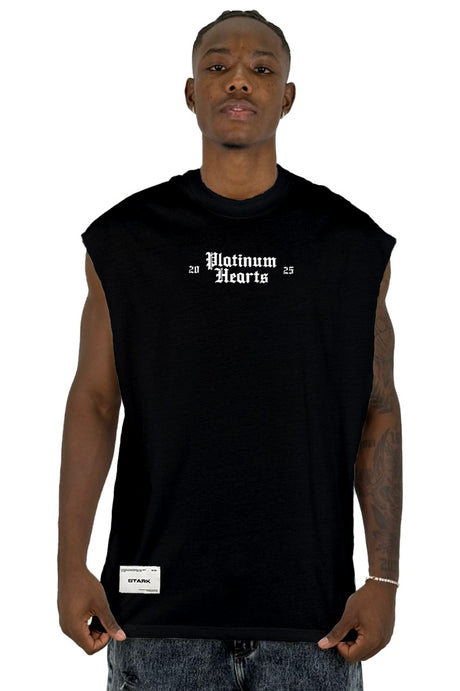 Camisilla Negra Platinum Hearts Alto Gramaje