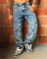 Jean Baggy Corte Fallen Vision