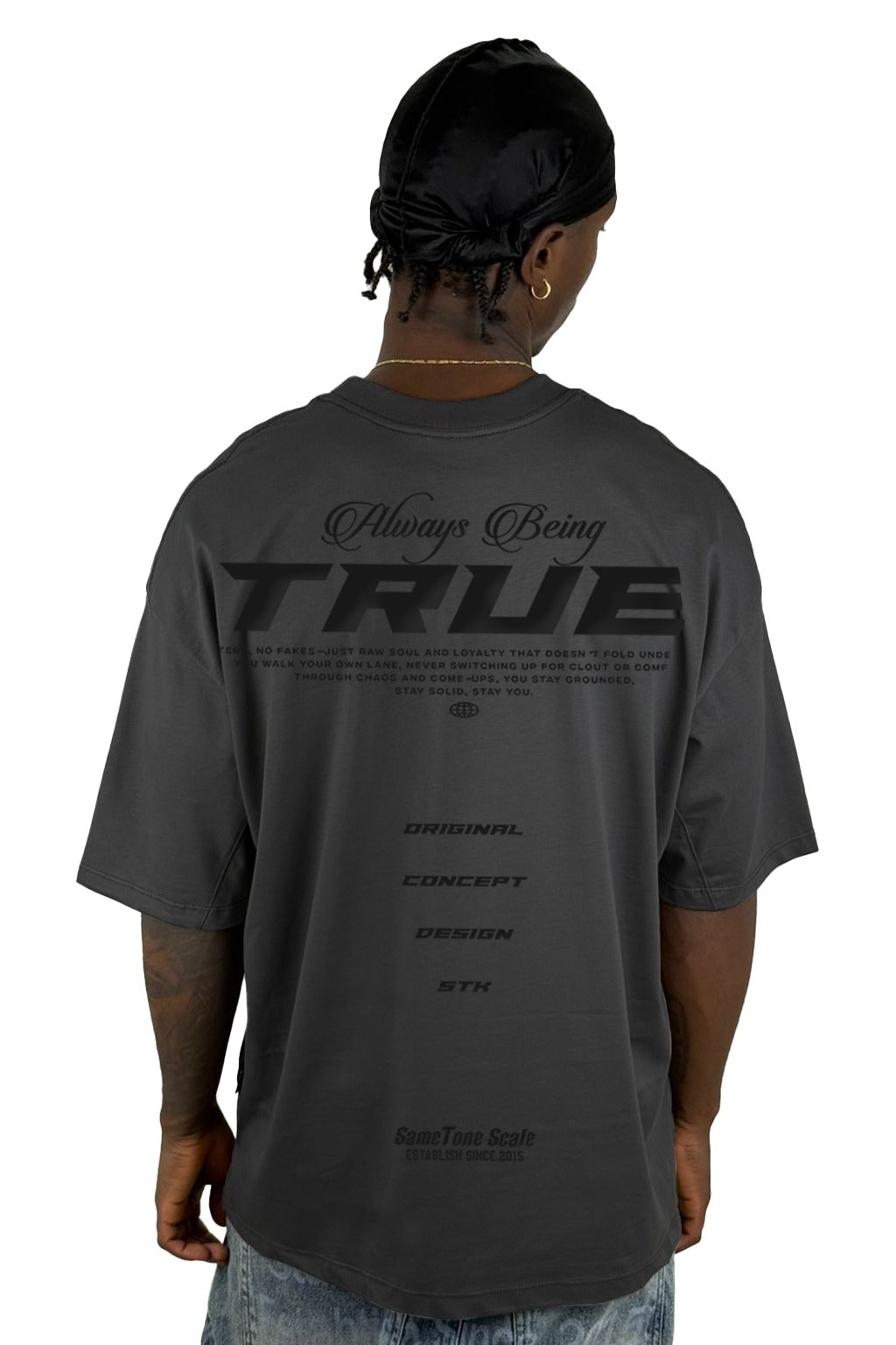 Oversize Gris Always Being  True alto gramaje