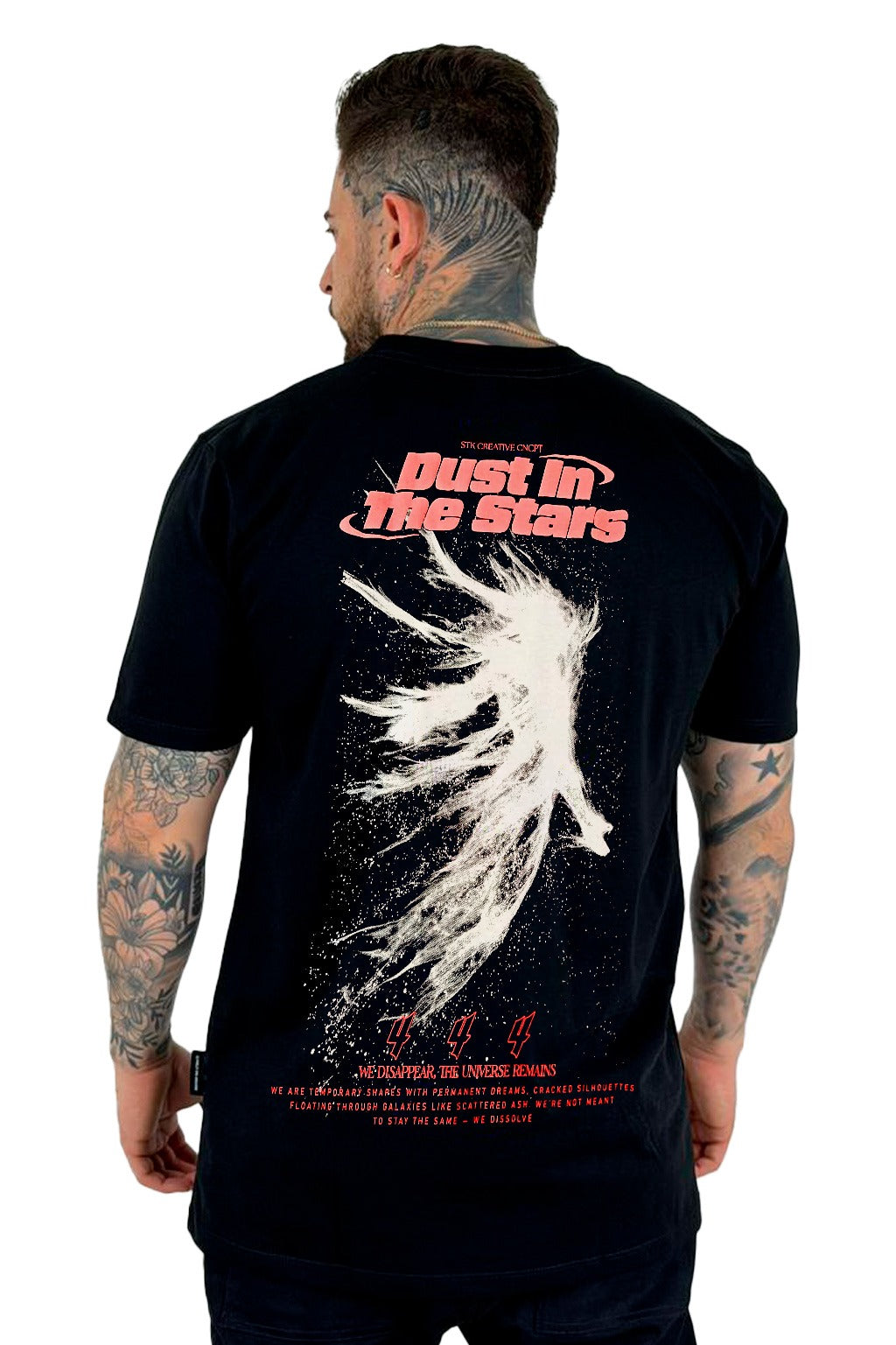 Camiseta Negra Dust In The Stars Alto Gramaje