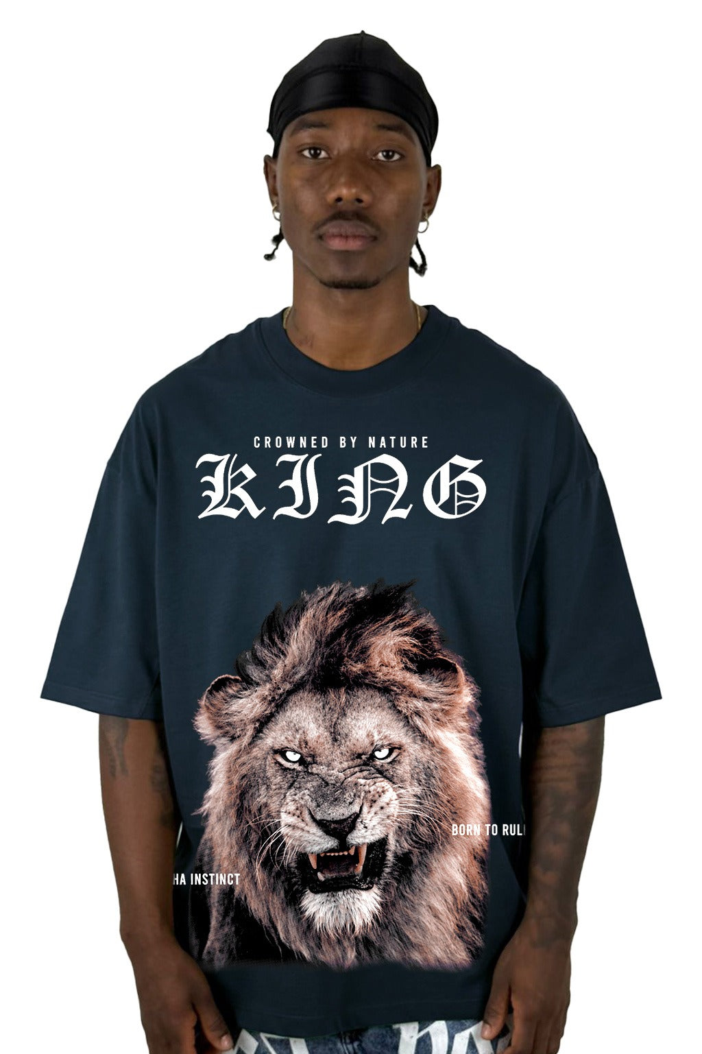 Oversize Azul Oscuro Crowned By Nature Alto Gramaje