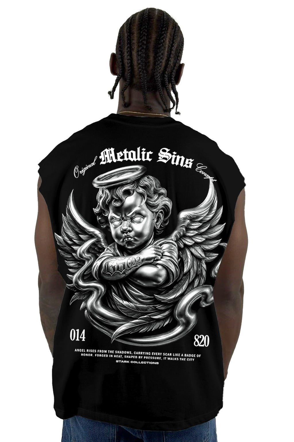 Camisilla Negra Metalic Sins Alto Gramaje
