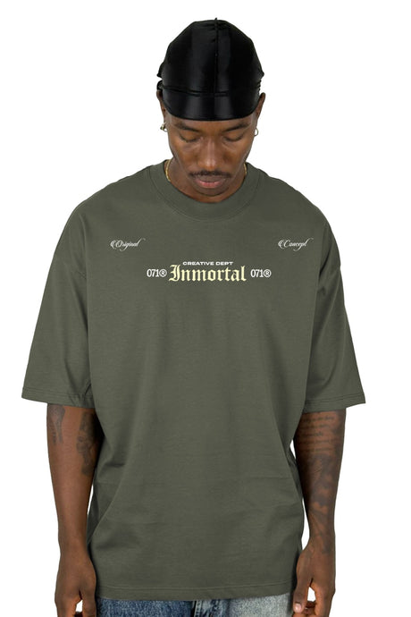 Oversize Verde Militar Inmortal Alto Gramaje