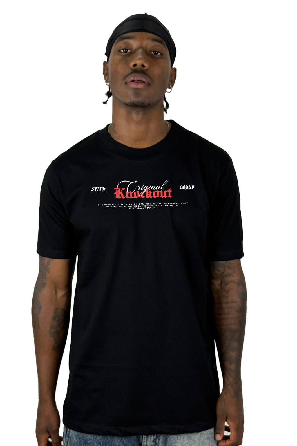 Camiseta Negra  knock out Alto Gramaje