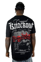 Camiseta Negra  knock out Alto Gramaje