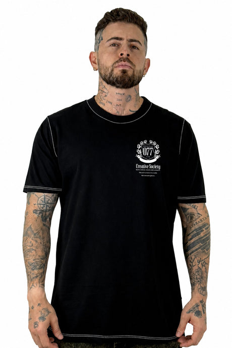 Camiseta Negra Creative Society Alto Gramaje