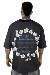 Oversize Gris Acero Roses On My Head Alto Gramaje