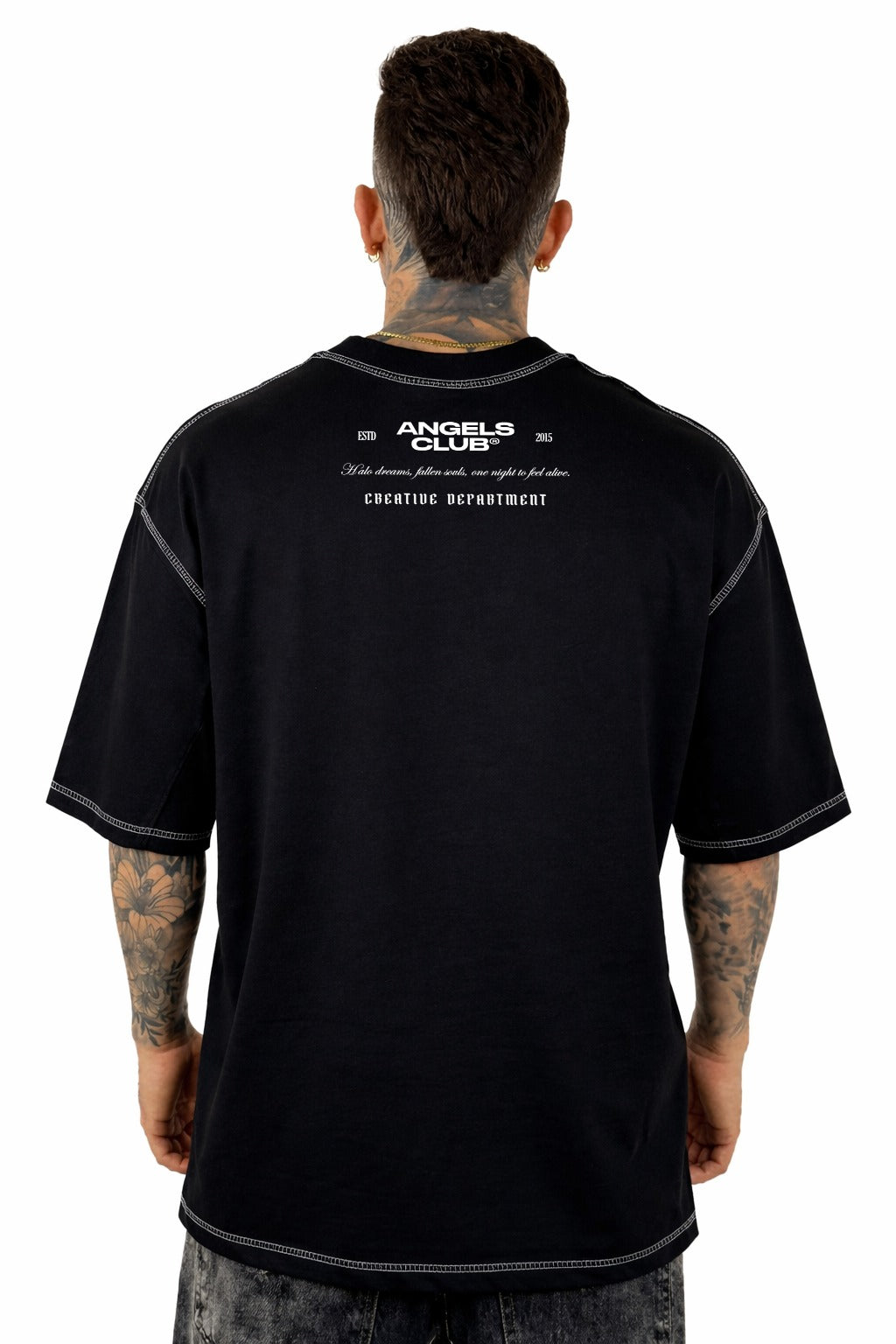 Oversize Negra Angels Club Alto Gramaje