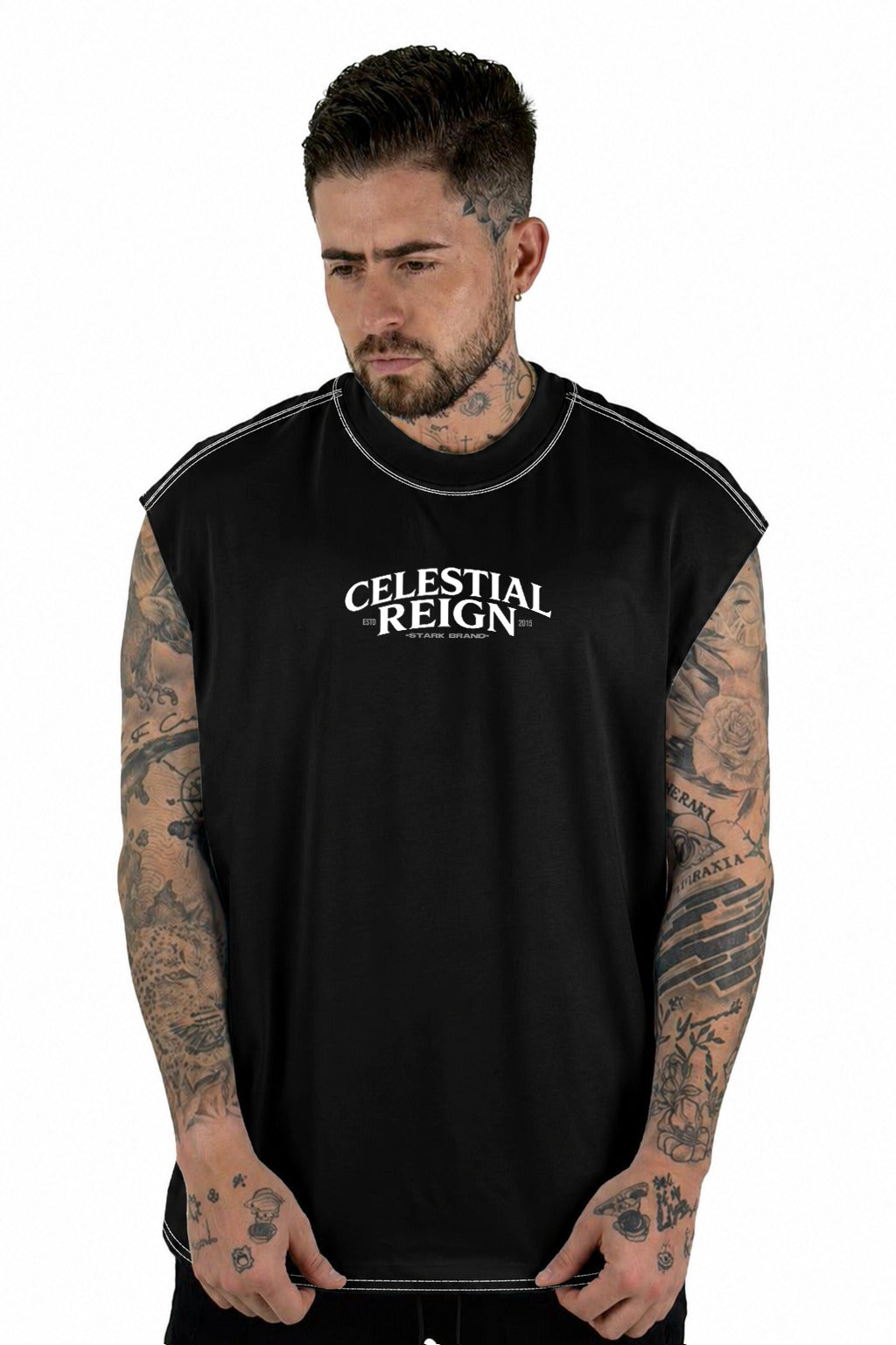 Camisilla Negra Celestial Reign Alto Gramaje