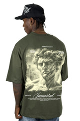 Oversize Verde Militar Inmortal Alto Gramaje