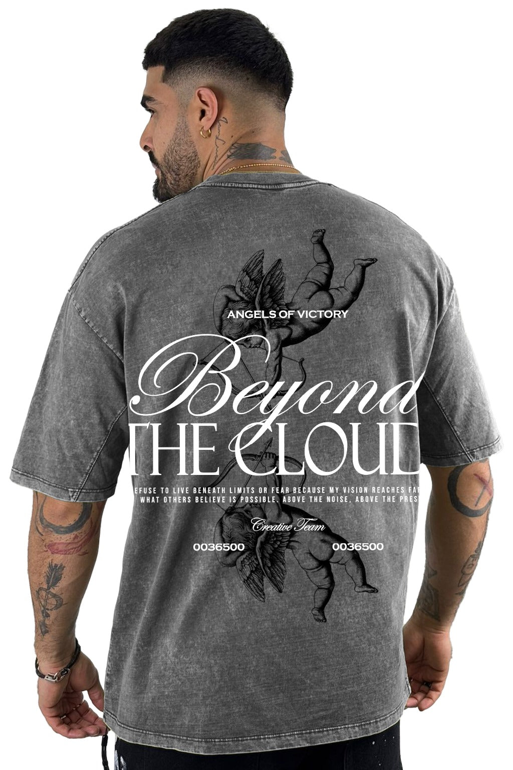 Oversize Sky Gris Beyond The Clouds  Boxy Fit