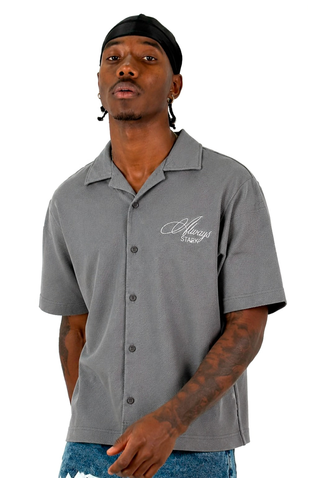 Camisa Gris Boxy Fit  Always Stark