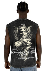 Camisilla sky Negro Champion Of The Gods