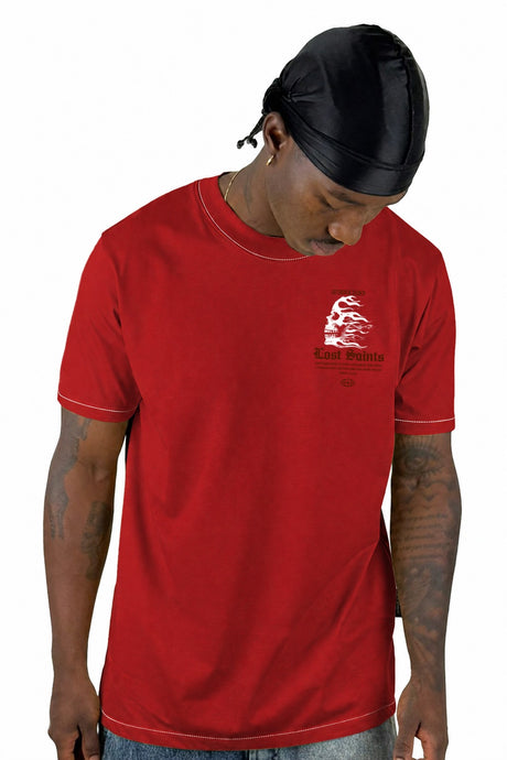 Camiseta Roja Calavera Lost Saints Alto Gramaje