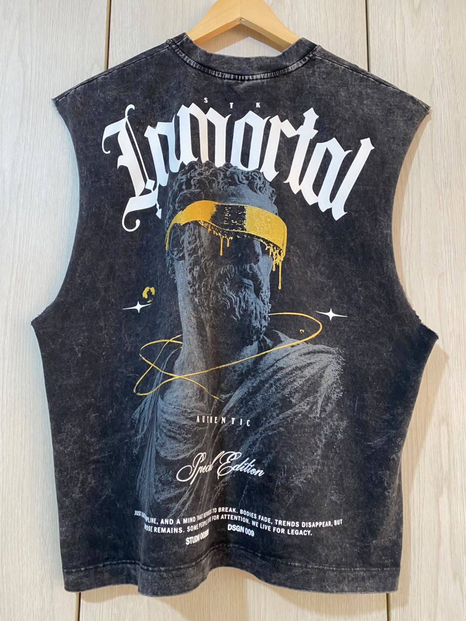 Camisilla sky Negro Inmortal Authentic