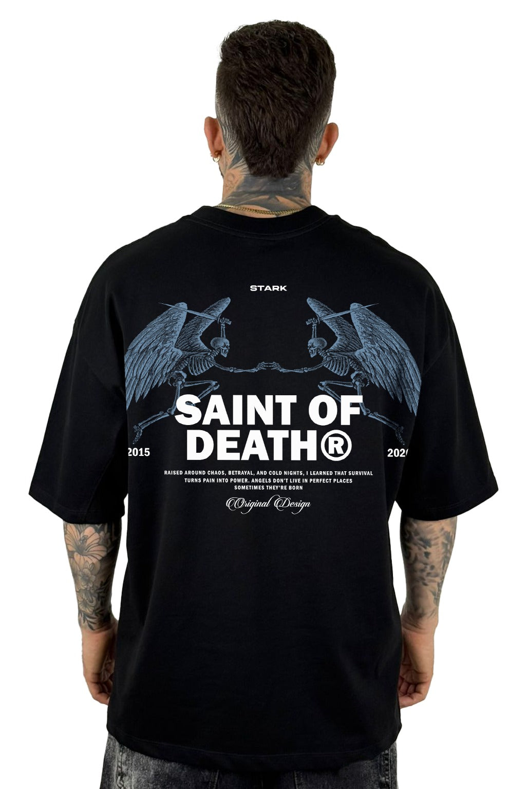 Oversize Negra Saint Of Death Alto Gramaje