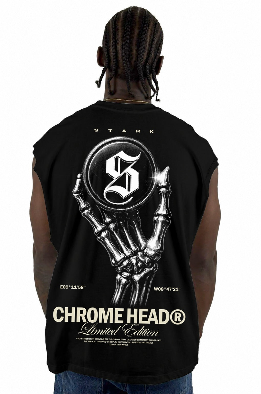 Camisilla Negra Chrome Head Alto Gramaje