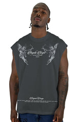 Camisilla Gris Azulado Angelic Target Alto Gramaje