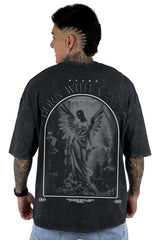 Oversize Sky Negra Born With A Halo Boxy Fit
