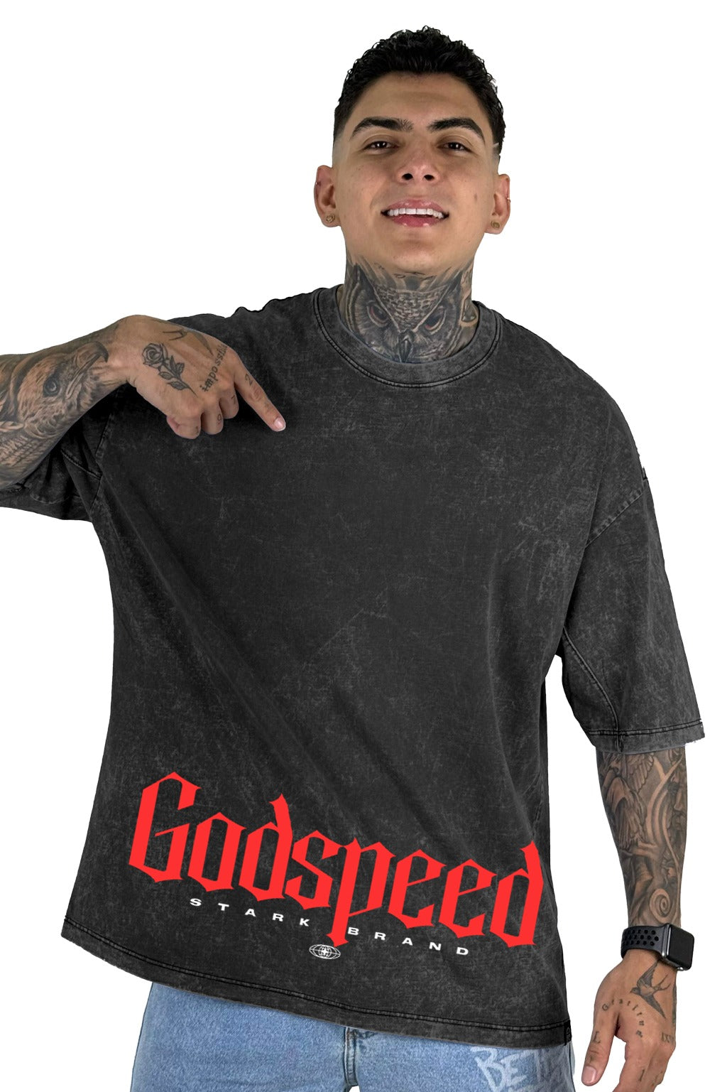Oversize Sky Negra Godspeed Alto Gramaje