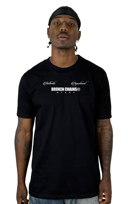 Camiseta Negra Broken Chains Alto Gramaje