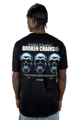 Camiseta Negra Broken Chains Alto Gramaje