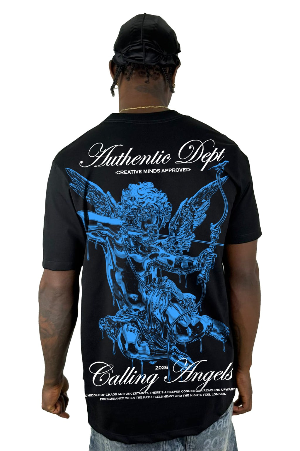 Camiseta Negra Galling Angels Alto Gramaje