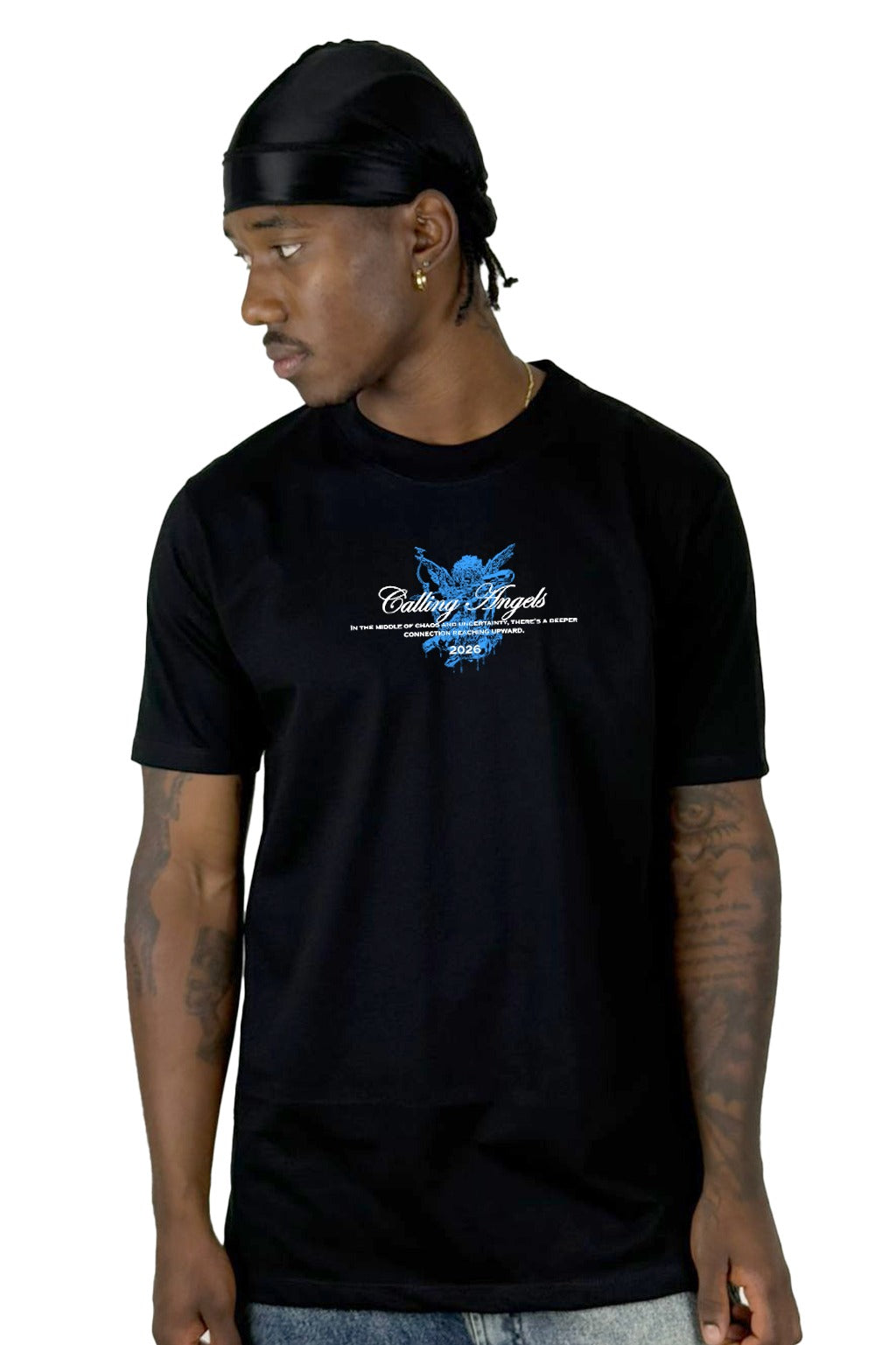 Camiseta Negra Galling Angels Alto Gramaje
