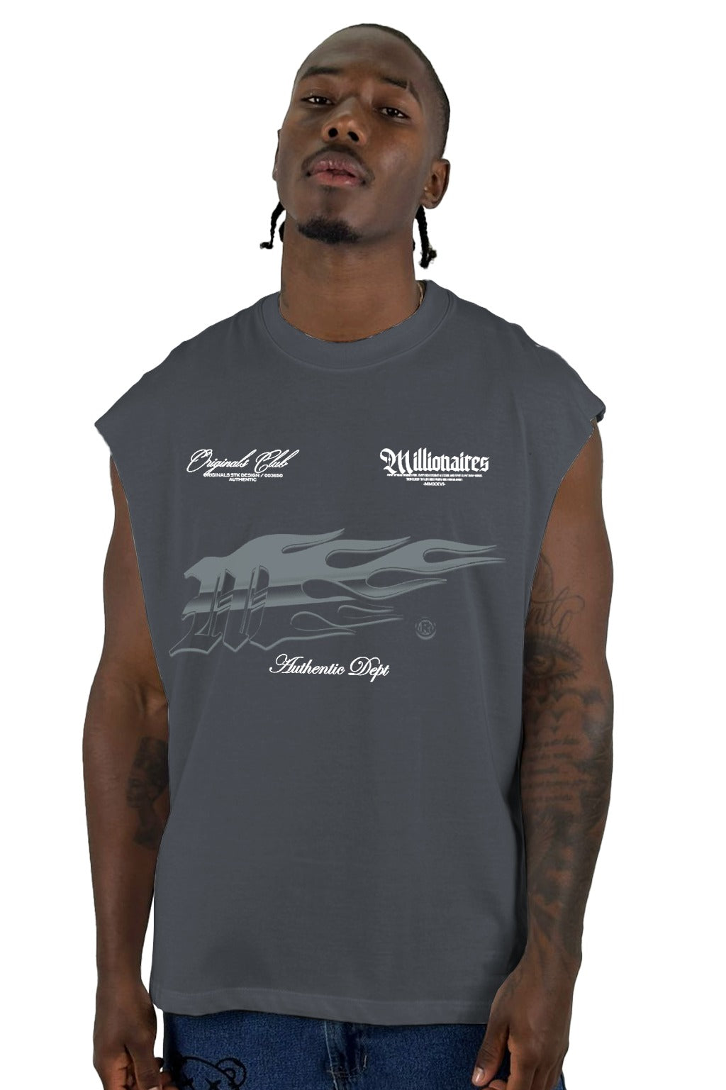 Camisilla Gris Oscuro Millionaires Alto Gramaje