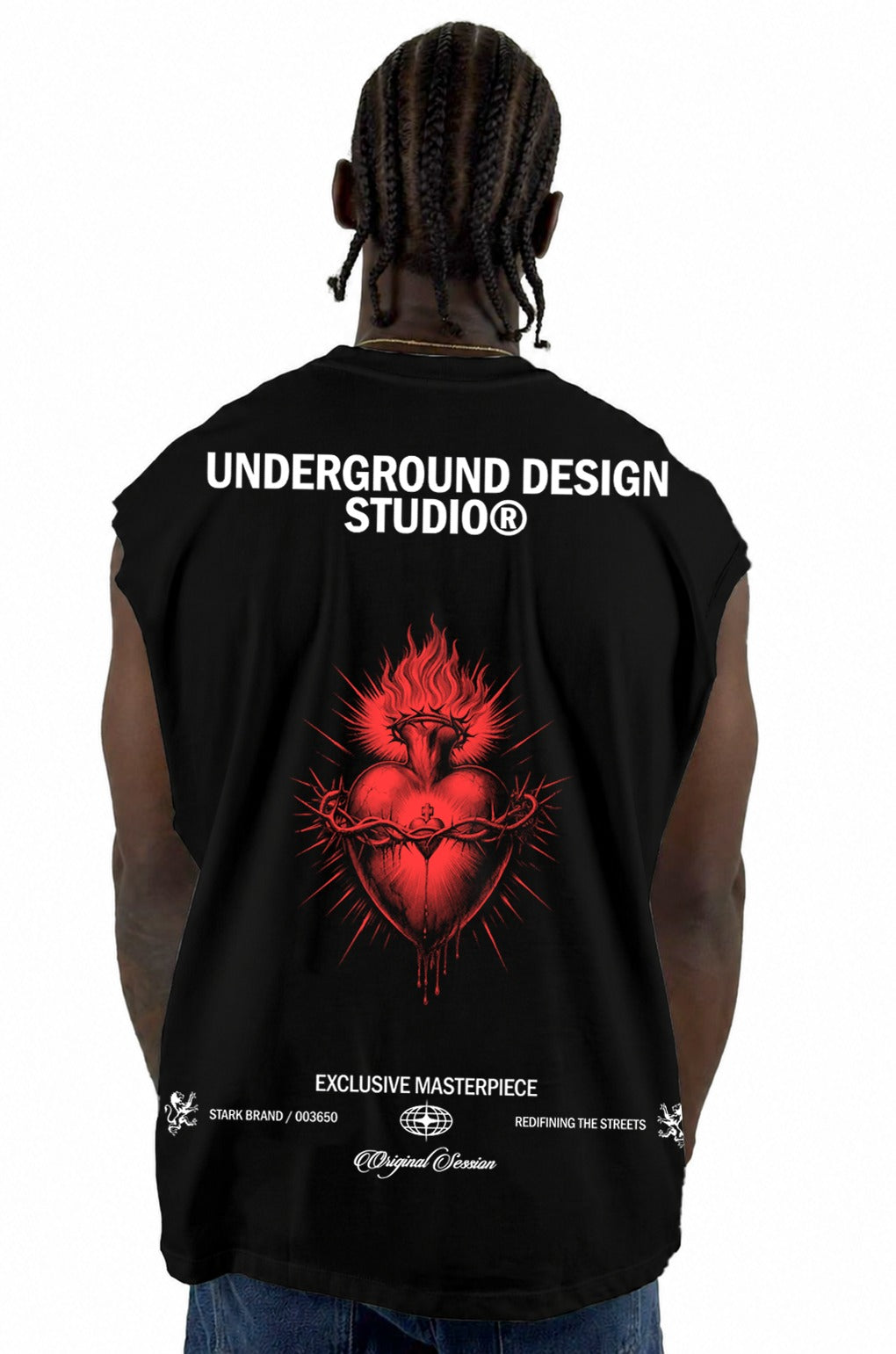 Camisilla Negra Underground Design Alto Gramaje