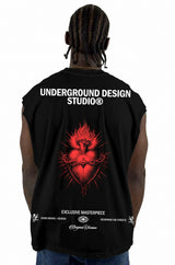 Camisilla Negra Underground Design Alto Gramaje