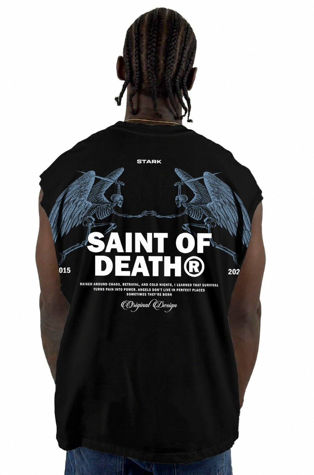 Camisilla Negra Saint Of Death Alto Gramaje