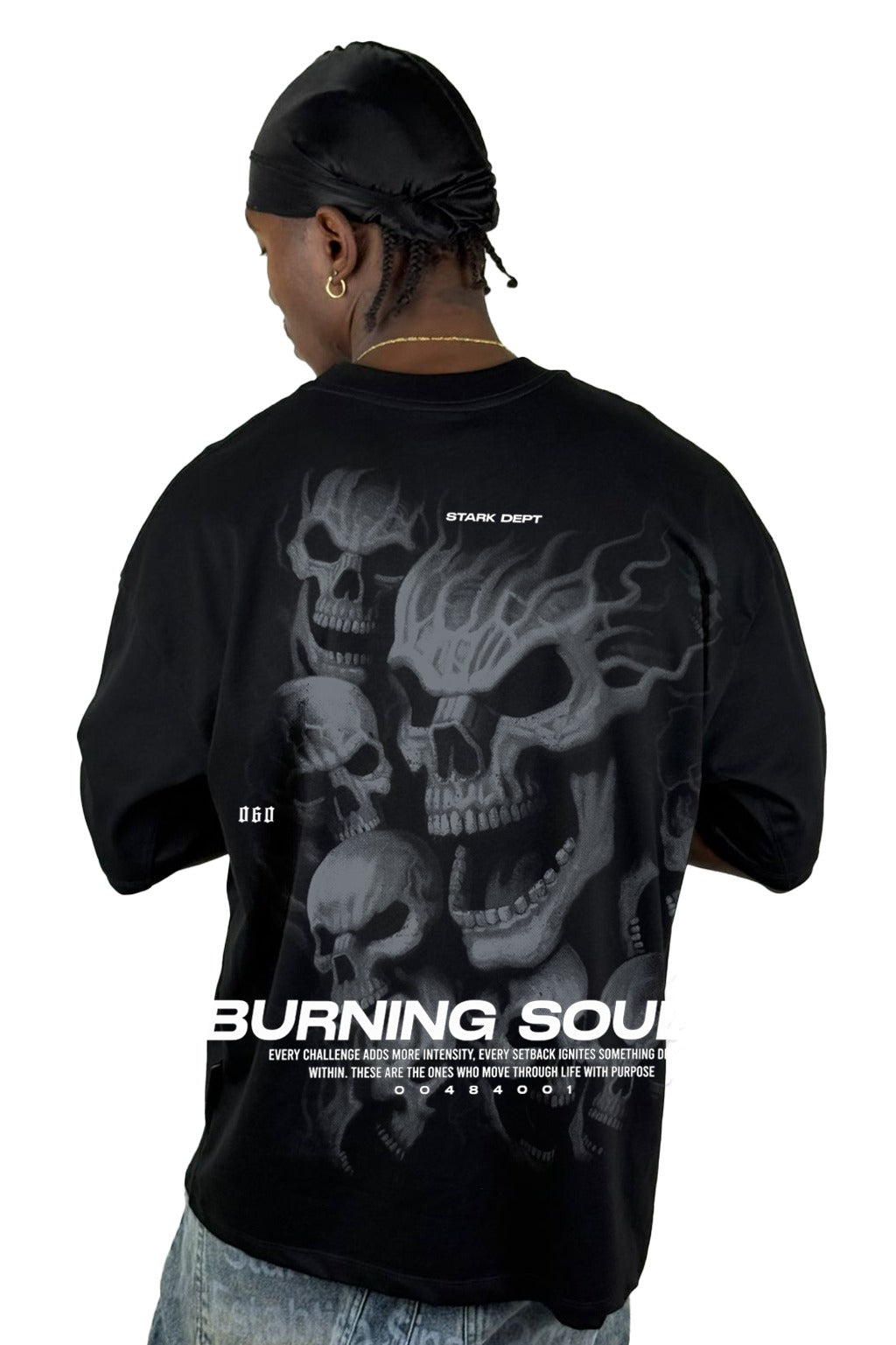 Oversize Negra Burning Souls Alto Gramaje