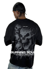 Oversize Negra Burning Souls Alto Gramaje