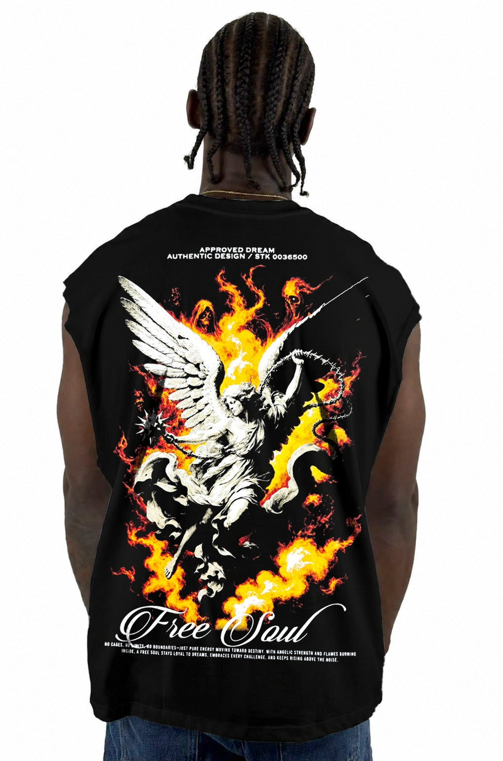 Camisilla Negra Free Soul Alto Gramaje