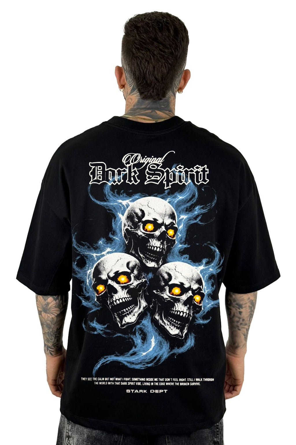 Oversize Negra Dark Spirit Alto Gramaje