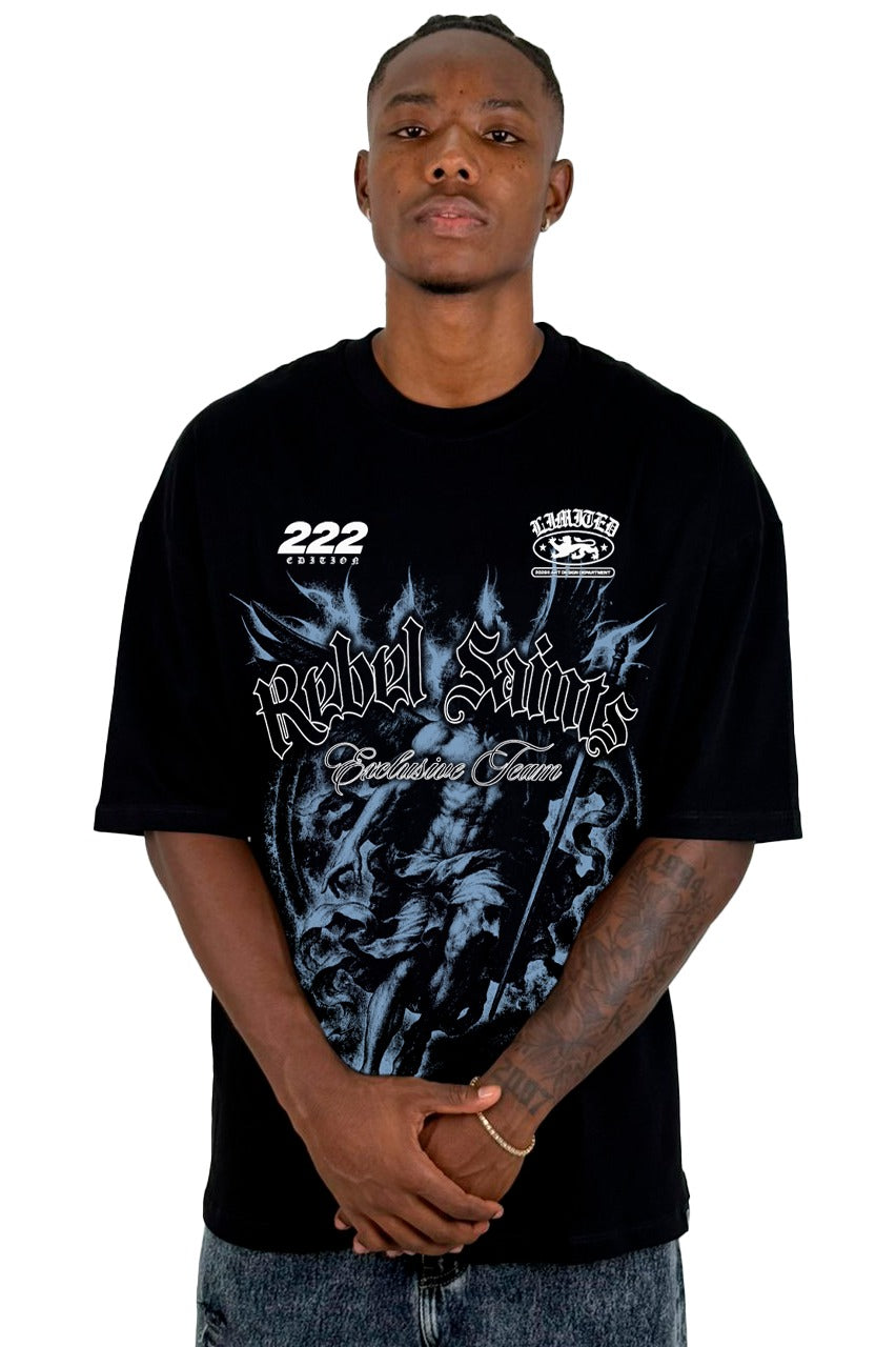 Oversize Negra Rebel Saints Pedreria Alto Gramaje