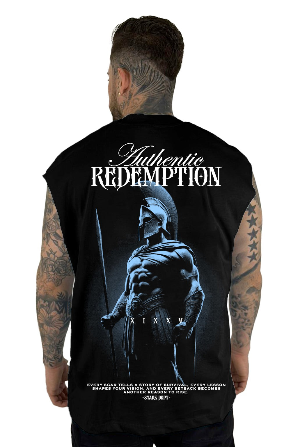 Camisilla Negra Redemption Gladiador Alto Gramaje