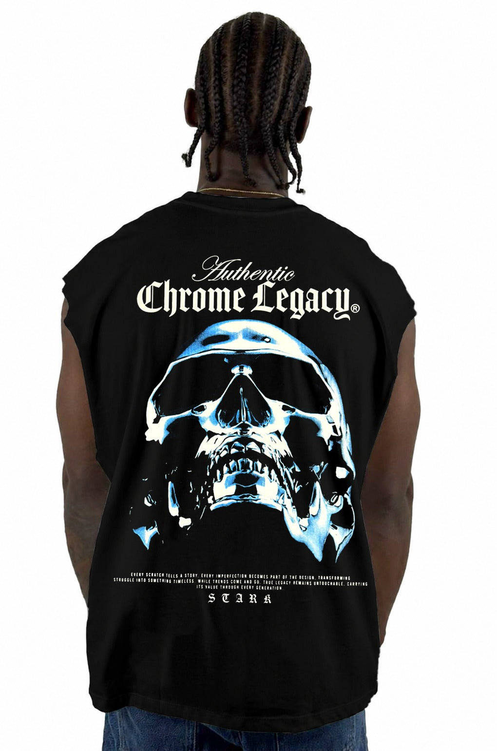 Camisilla Negra Throme Legacy Calavera  Alto Gramaje