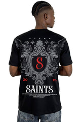 Camiseta Negra Saints 2015 Alto Gramaje