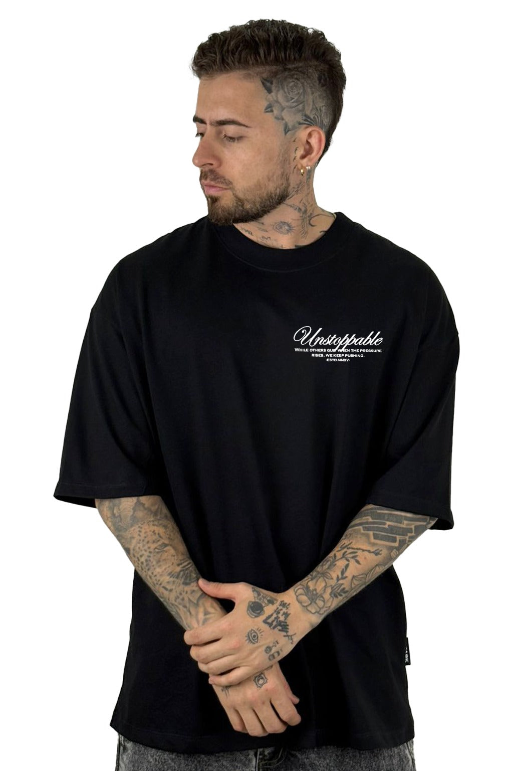 Oversize Negra unstoppable angel alto gramaje