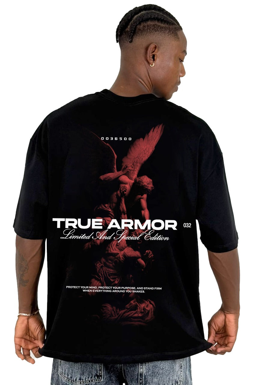 Oversize Negra true armor alto gramaje