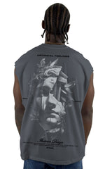 Camisilla Gris Oscuro Artificial Feelings Alto Gramaje