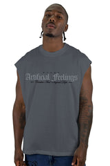 Camisilla Gris Oscuro Artificial Feelings Alto Gramaje