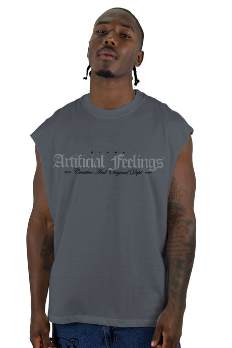 Camisilla Gris Oscuro Artificial Feelings Alto Gramaje