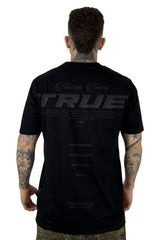 Camiseta Negra True Tono A Tono Alto Gramaje