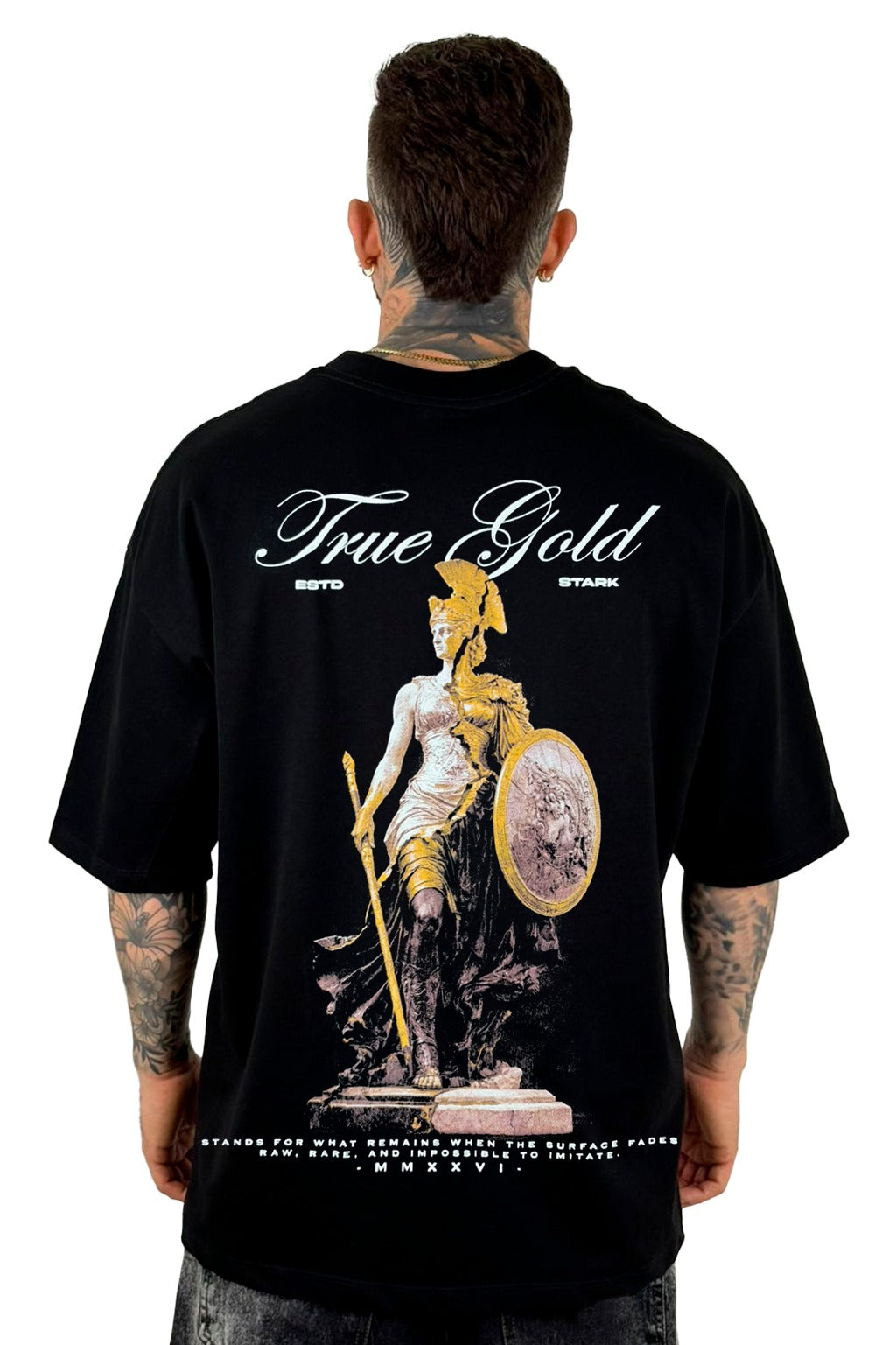Oversize Negra True Gold Alto Gramaje
