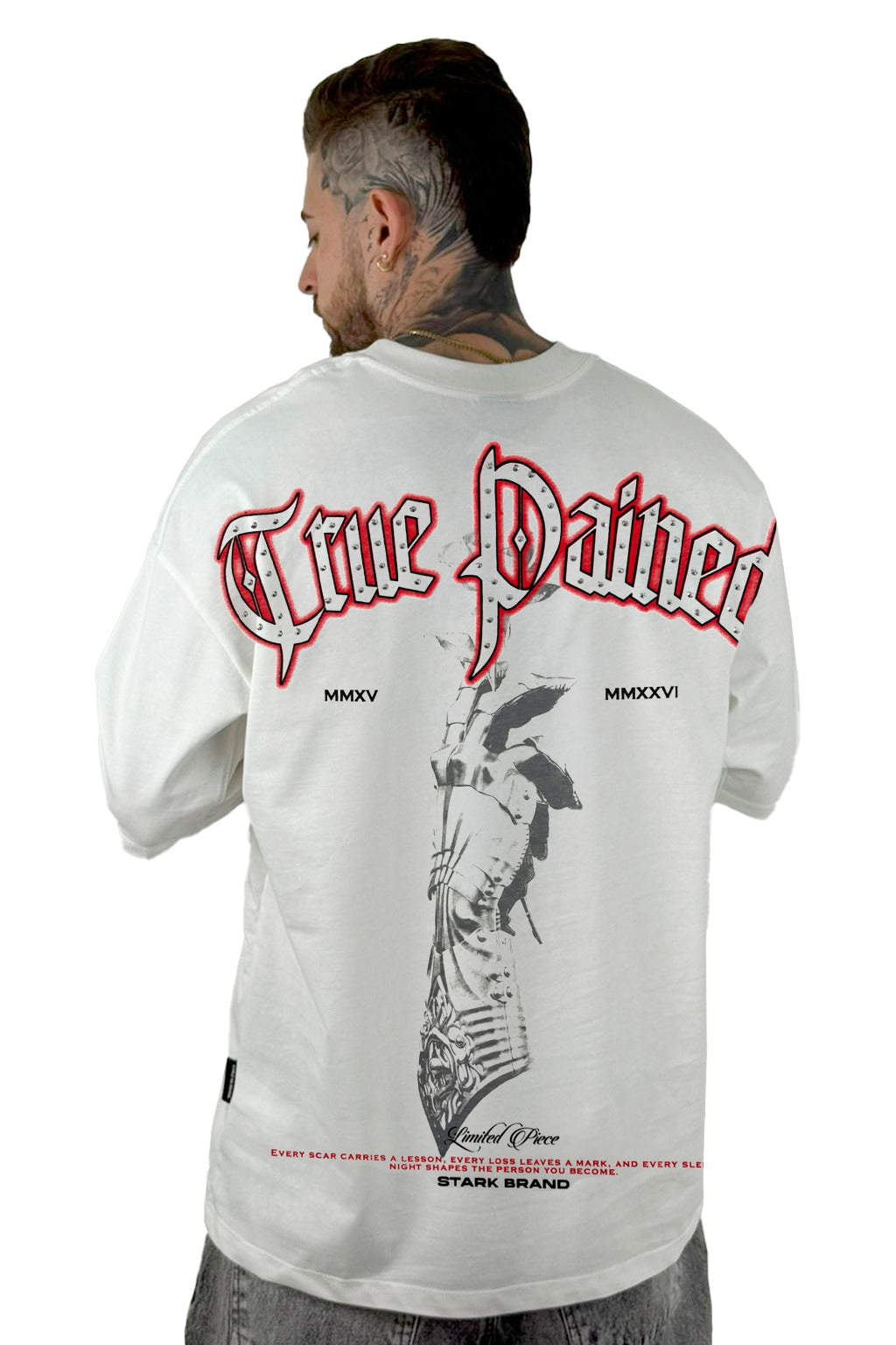 Oversize Crudo True Pained Pedreria Alto Gramaje