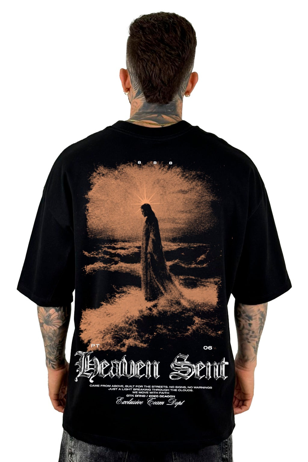 Oversize Negra Heaven Sent Pedreria Alto Gramaje