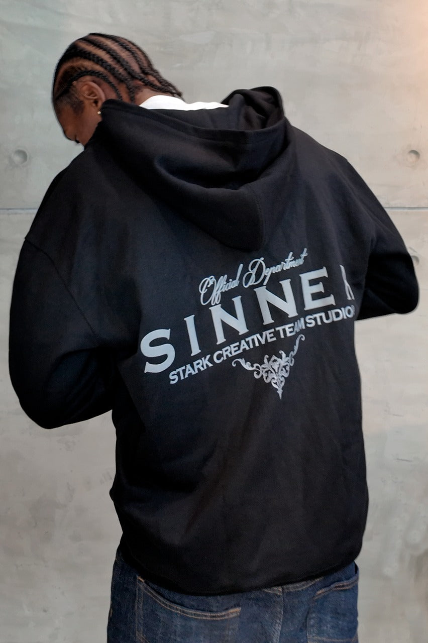 Buzo Capucha Cierre Premium Sinner Con Pedreria